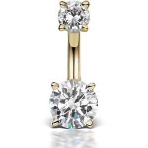 Maria Tash Navel Barbell - 14 K Gold